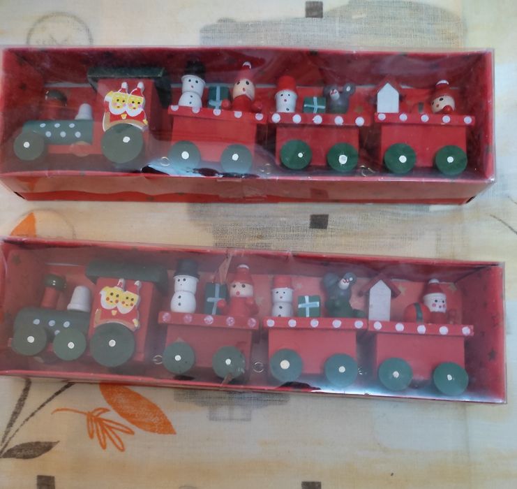 Trenulet de Crăciun-din lemn