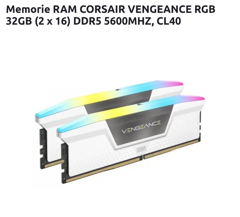 Memorie RAM 2x16 go Corsair Vengeance DDR5 5600Mhz CL 40