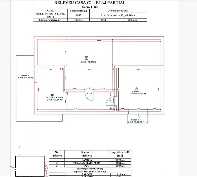 Casa langa Oradea 177 mp, 4800 mp teren – 77.500 Eur