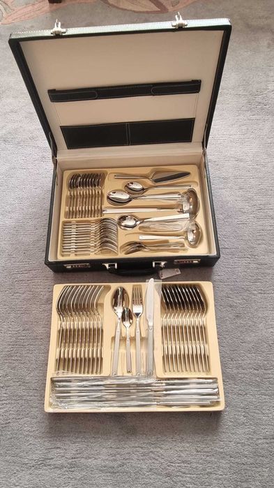 Set inox tacâmuri si cuțite Besteckkoffer 20 ani garanție