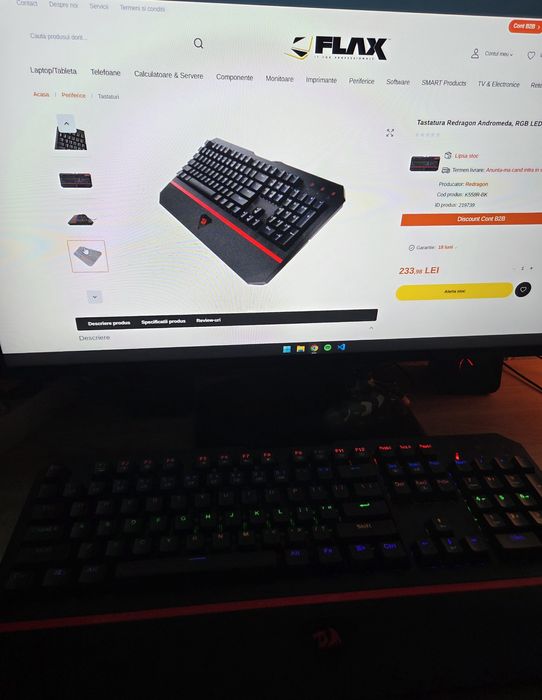 tastatura gaming redragon rgb