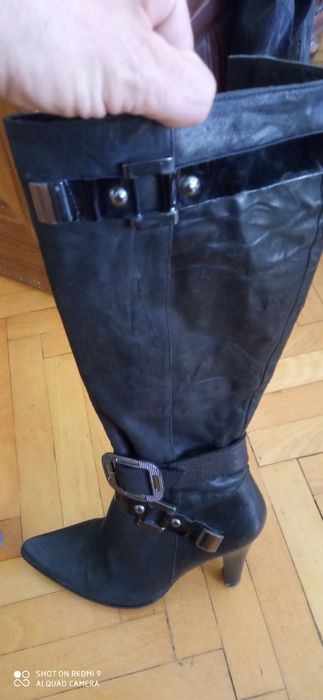 официални дамски ботуши от естествена кожа 38 номер в перфектно състоя