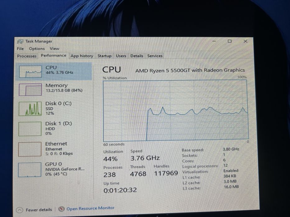 PC Gaming (RTX 5060 8GB, Ryzen 5 5500GT, 16GB RAM) - Rulează orice joc