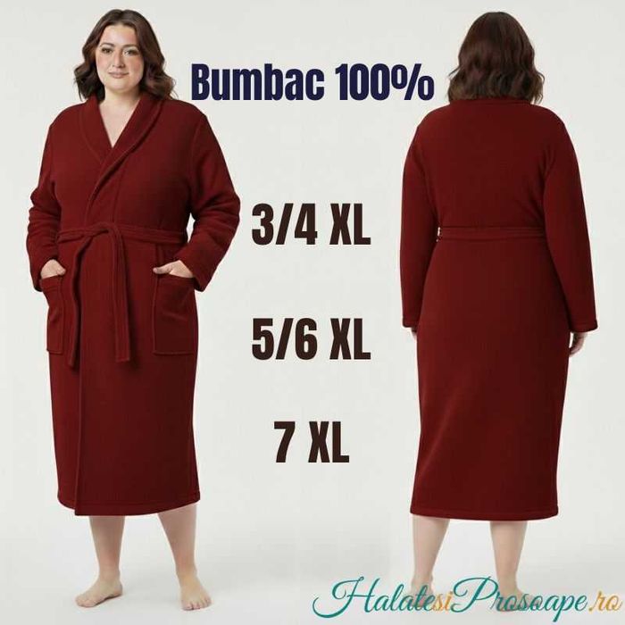 Halate de baie / casă mărimi mari (3/4XL, 5/6XL sau 7XL), bumbac 100%