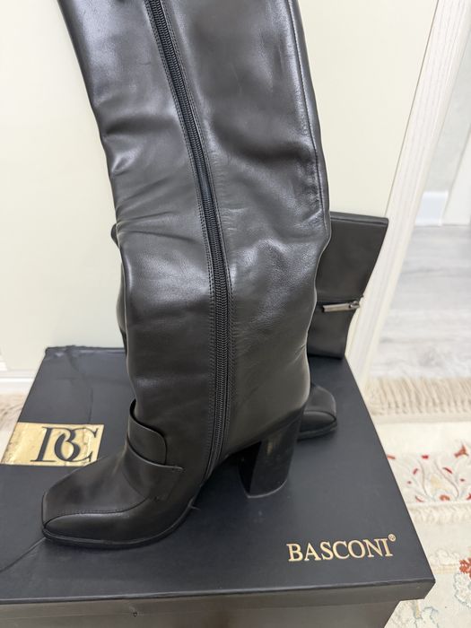 Сапоги баскони на каблуке