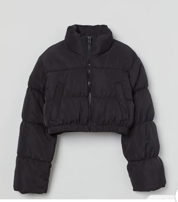 H&M Women's Black Puffer Jacket Size: xs