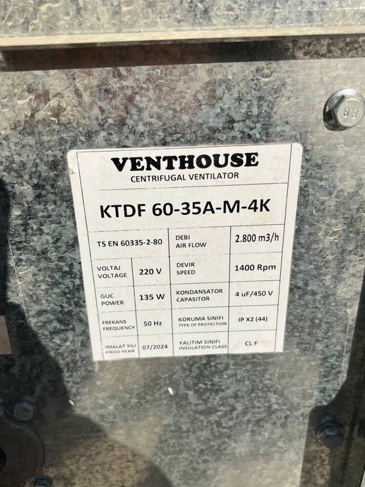 Канальный вентилятор 60*35 m3=2 800