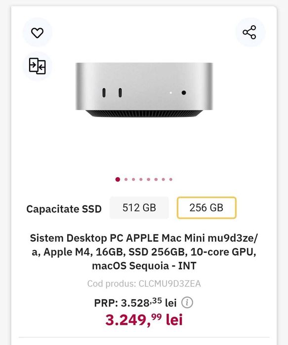 Mac mini M4 256MB + Hub Satechi + Kit Logitech Pop Combo
