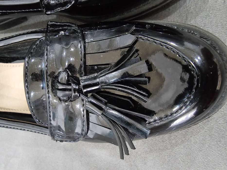 Pantofi papuci eleganti casual pentru fete cu ciucuri marime 27