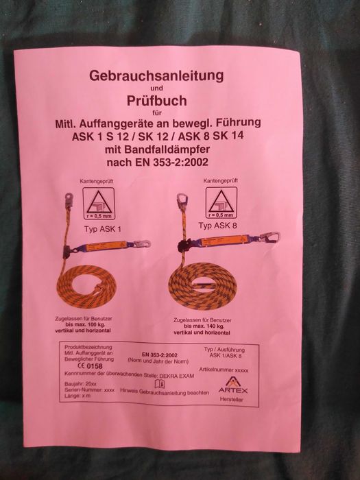 Echipament lucru la inaltime/ alpinism utilitar marca Artex, nefolosit