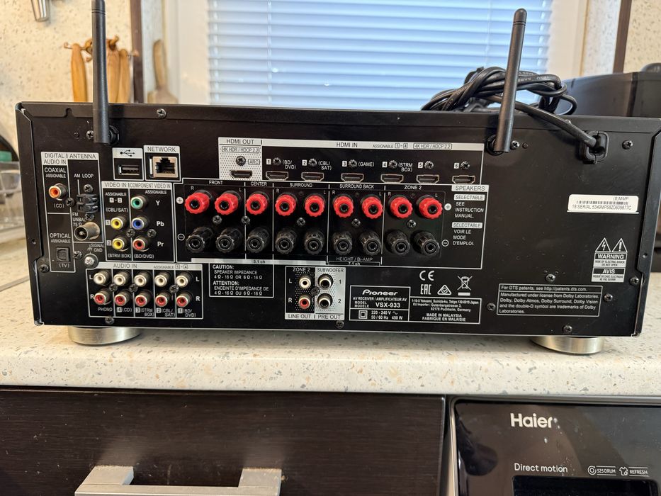 Pioneer VSX 933 Dolby Atmos Bluetooth Wi-Fi