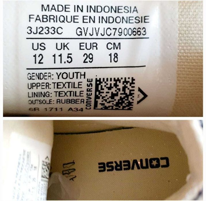 Converse ghete originale,unicate ,fete marimea 29