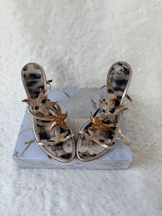 Roberto Cavalli -sanda  dama- rare gold crystal