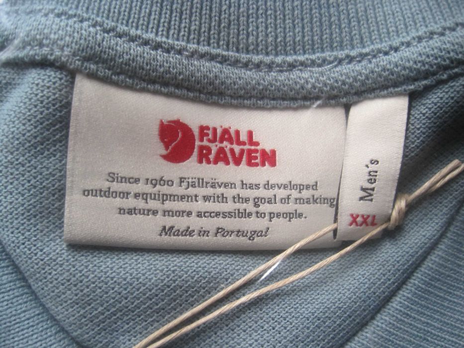 Tricou polo Fjällräven Övik Polo Shirt M, Clay Blue, XXL, nou
