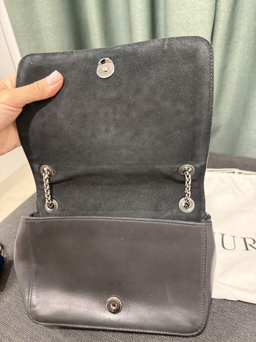 Furla Black Leather Deliziosa Flap Shoulder Bag