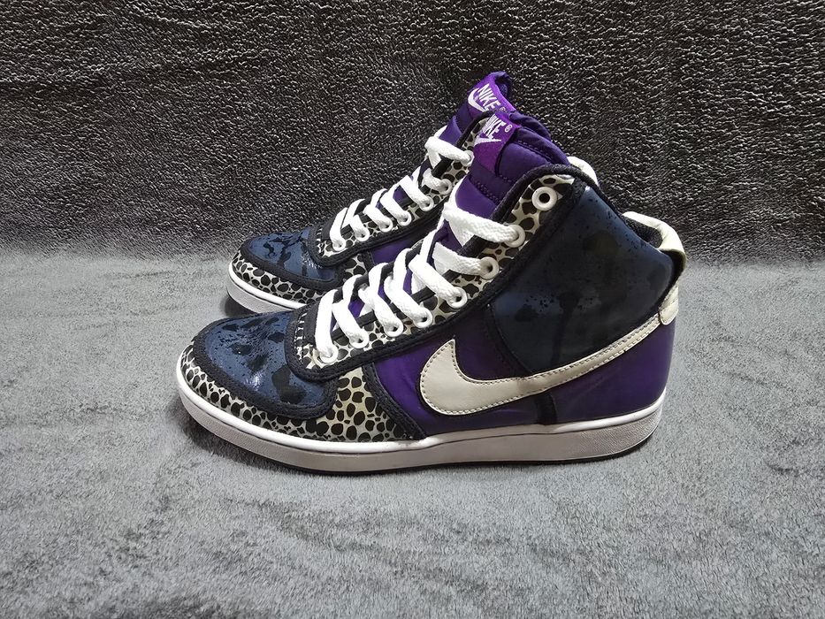 Nike Vandal High Club Purple Black / Custom blue - black glitch )