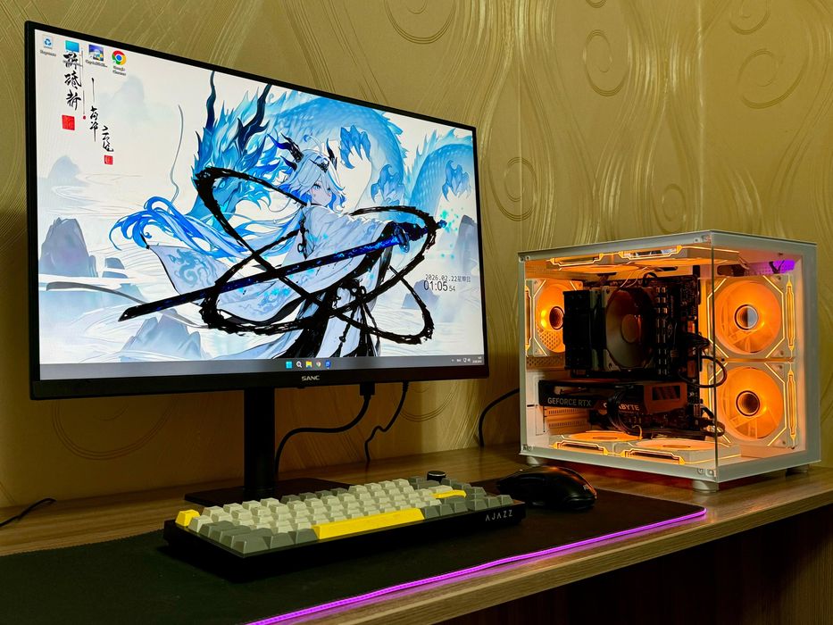 Мощный Игровой Компьютер с Монитором 27 дюймов 180 герц ВЕСЬ КОМПЛЕКТ