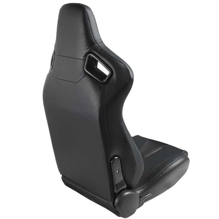 Спортни седалки за МПС - 1053 - черни с бял конец