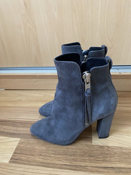 Botine piele Anna Cori, gri, marimea 36