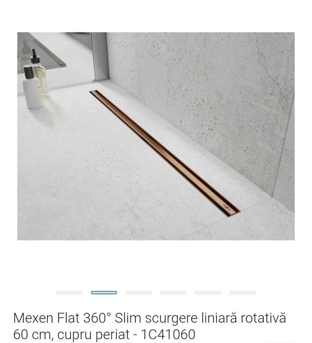 Rigola de dus NOUA, slim 60 cm