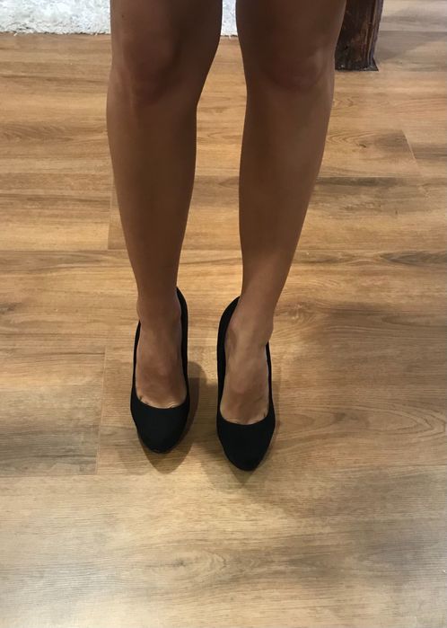 Pantofi cu toc negri, Stradivarius, marimea 39