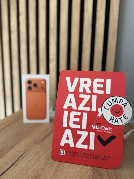 iPhone 17 PRO 256Gb Cosmic Orange/Nou/Garantie 12 luni @atsgsm.ro