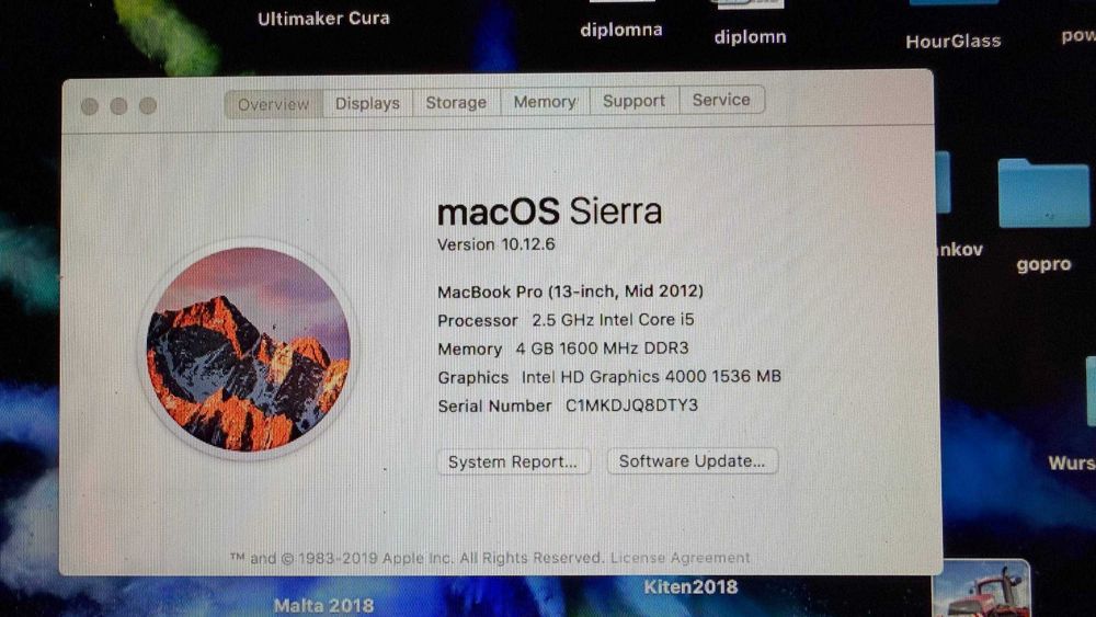 Macbook pro Mid 2012