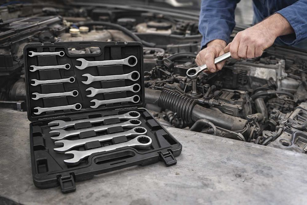 Trusa Chei Fixe cu Clichet 13 Piese Profesionala CR-V