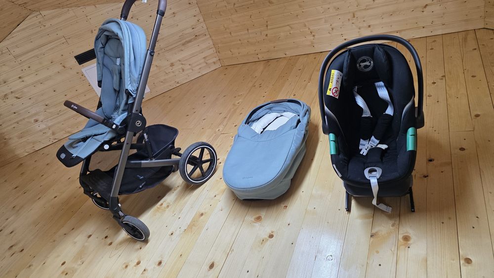 Carut cybex balios s lux 3 in 1 + baza auto isofix pentru scoica