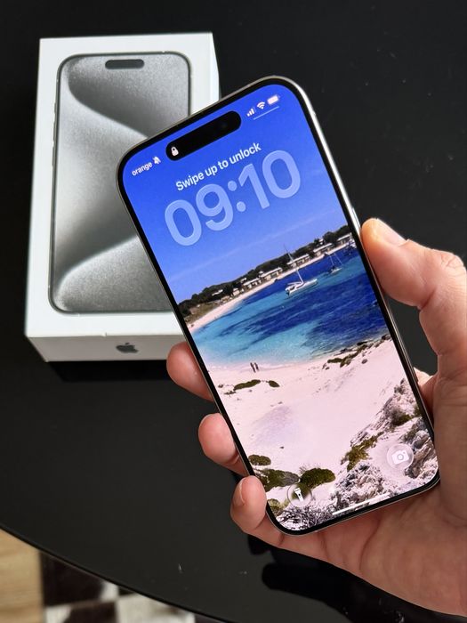 iPhone 15 Pro 512GB White Titanium, Fullbox, ca nou, liber de retea