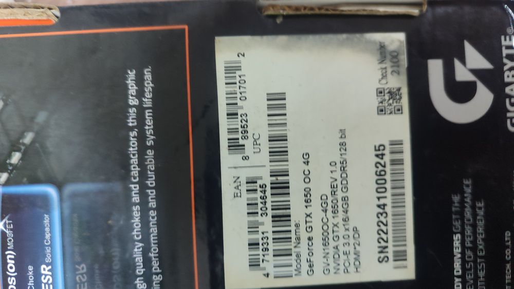 Видеокарта Geforce GTX 1650 OC 4G