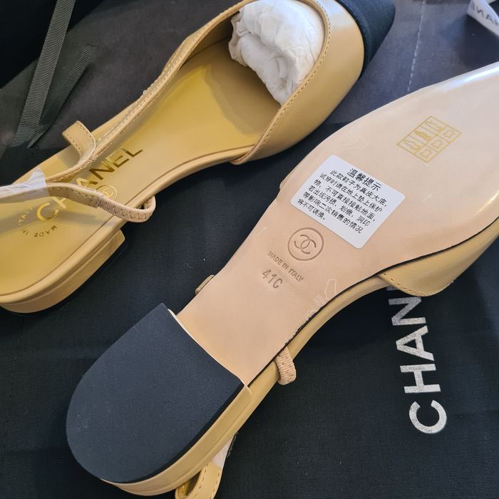 Sandale Chanel Beige black beige - marimea 36-40/video/imediat