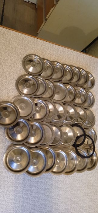Крышки нержавейка СССР 36шт