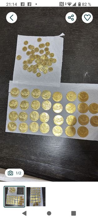 Vând monede placate cu aur de 24k Frank Iosif 4 ducat 1915 1la1 ce cele originale atât la aspect cat și la gramaj.
Monedele ies la soluție/piatra de 2