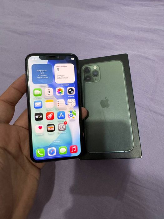 Apple Iphone 11 Pro 64GB Green Original LL/A Karobka Holati Ideal Zor