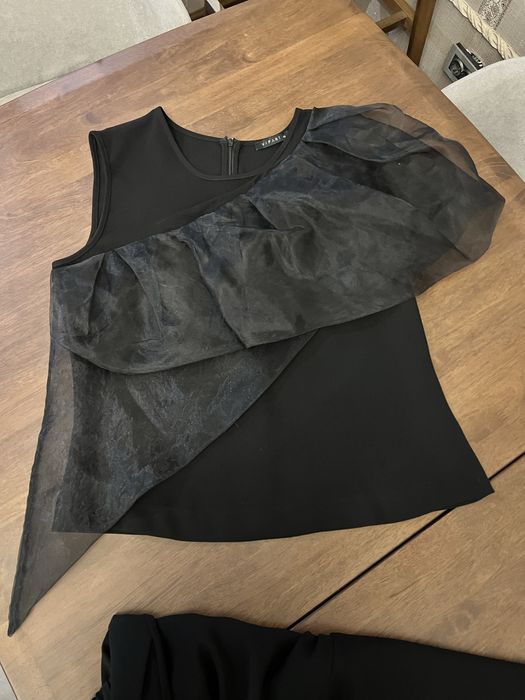 Чёрный костюм: топ+брюки