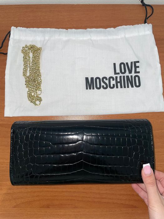 Черен клъч Love Moschino
