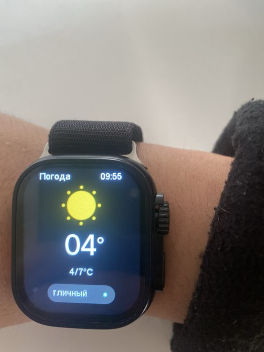 Смарт часы ремешок черный