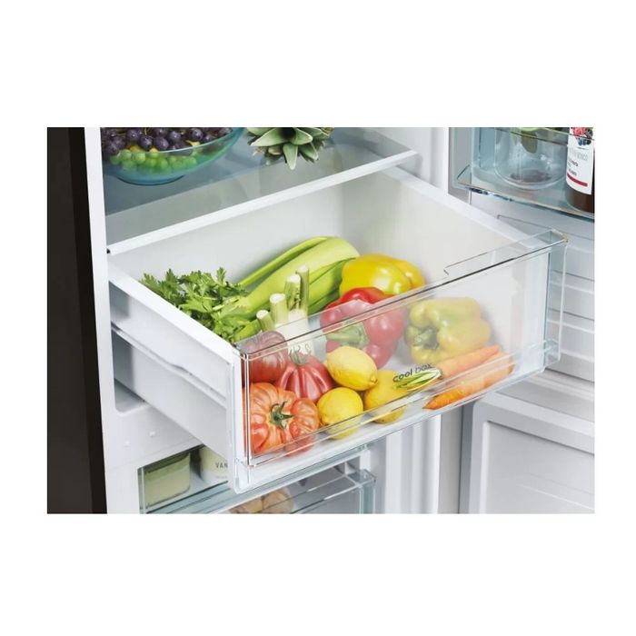 Combina frigorifica Candy CCT3L517EB, Low Frost, Inverter, Smart Content, H 176 cm, 260 l, Clasa E, Neagra