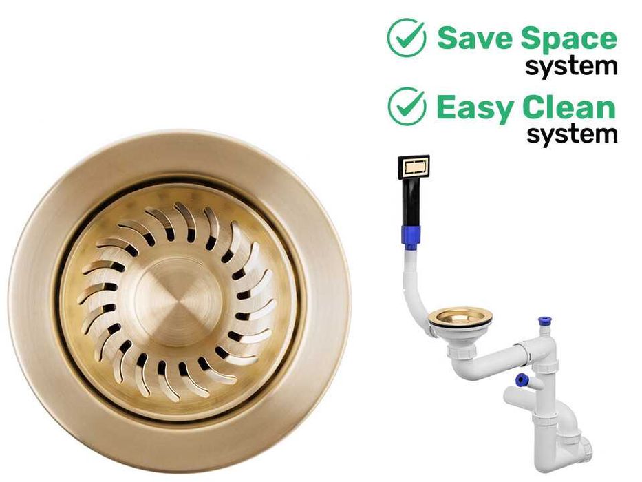 БЯЛА МИВКА + матирано злато - лукс комплект | Oslo 50 XXL | Brush Gold