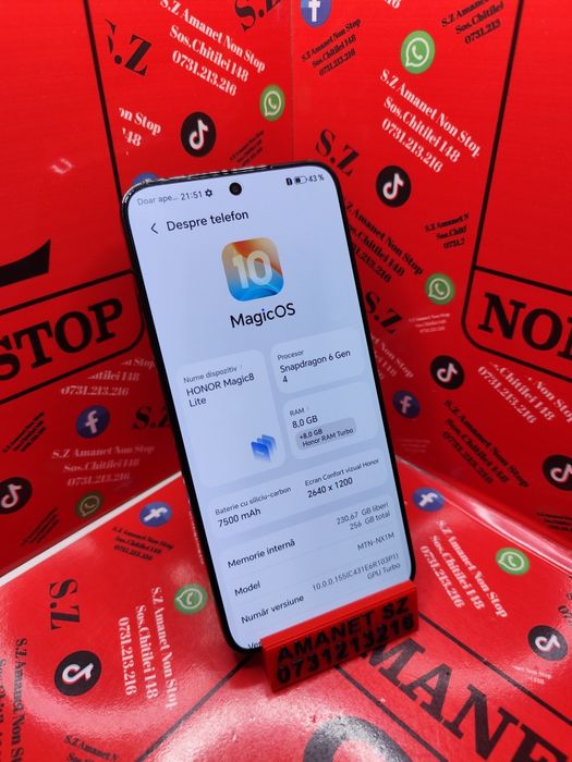 Honor Magic 8 Lite 5G Amanet SZ Non Stop