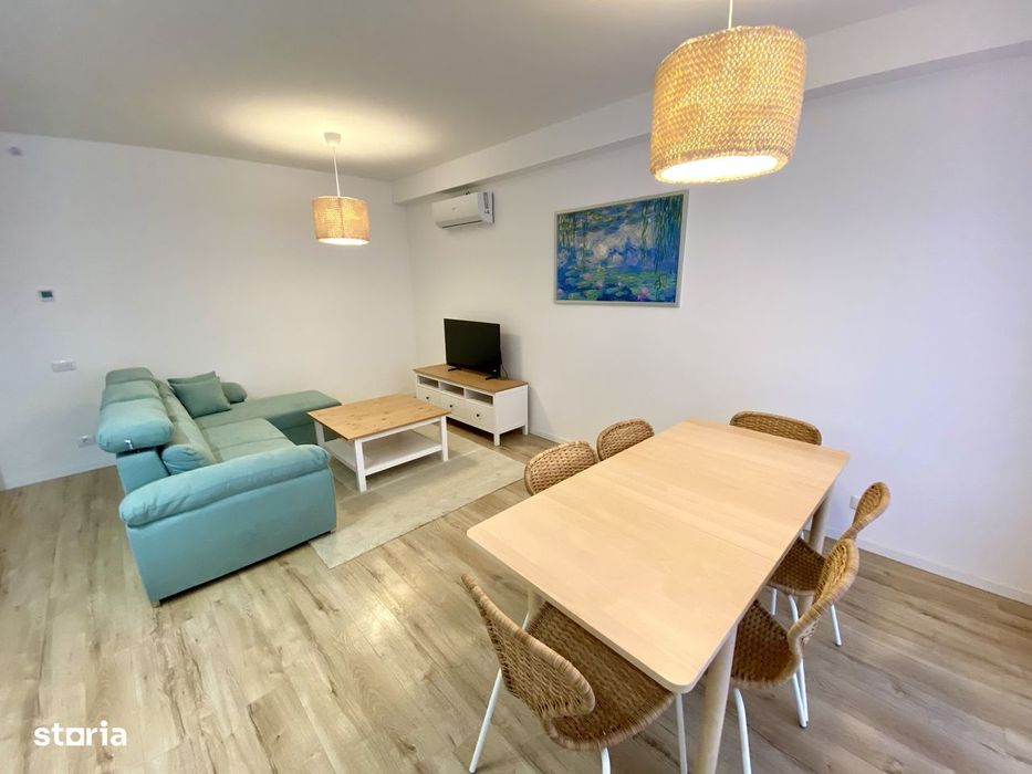 Vand apartament 2 camere cu gradina+parcare, amenajat modern, ARED-AFI