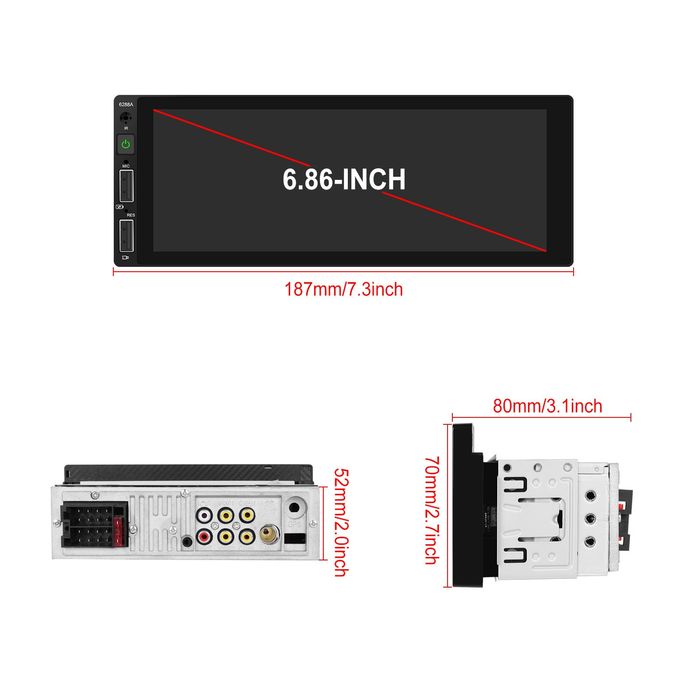 1 DIN Универсална мултимедия Android  GPS навигация