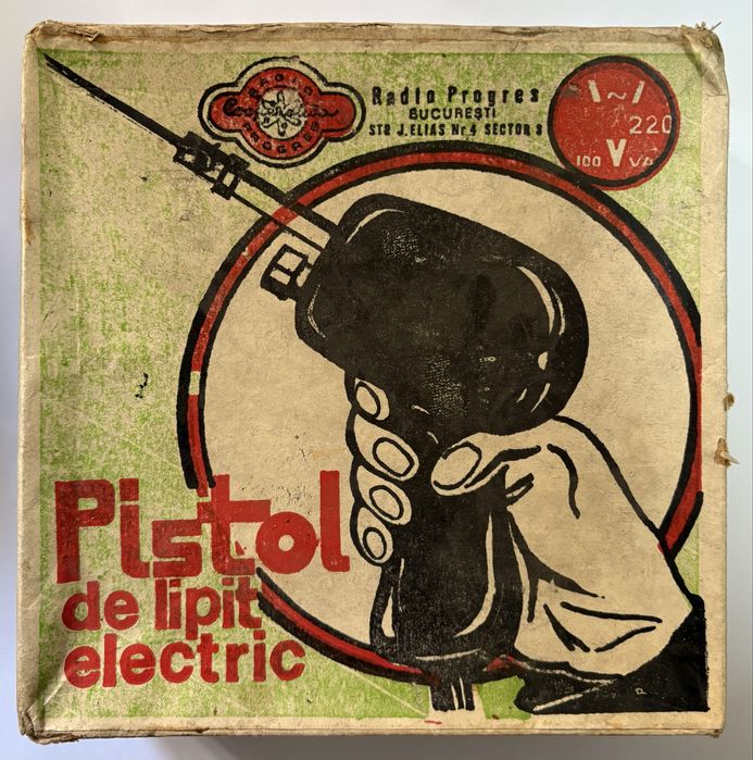 Pistol de lipie electric vechi / Radio Progres Bucuresti