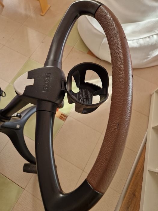Stokke Xplory V6 lilac/black, brown leather