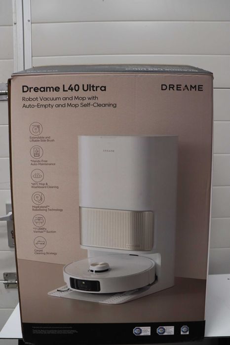 Прахосмукачка робот DREAME L40 Ultra, 11 000Pa, гореща вода до 65°C
