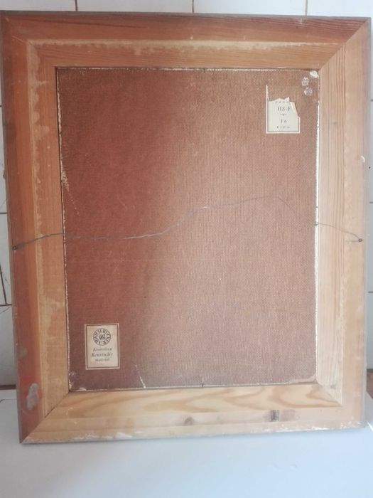 Красива картина и малки грамофонни плочи.