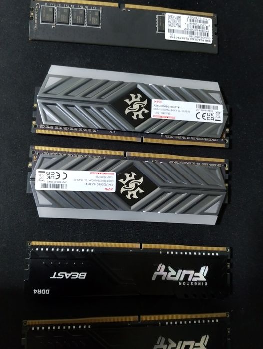 Комплекты ОЗУ DDR3, DDR4 - 1600, 2666, 3200 mhz