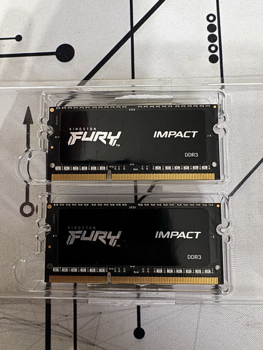 Kingston Fury IMPACT memorie RAM 16GB (2x8GB) DDR3 1866MHz CL11