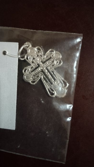 Серебряный крестик новый